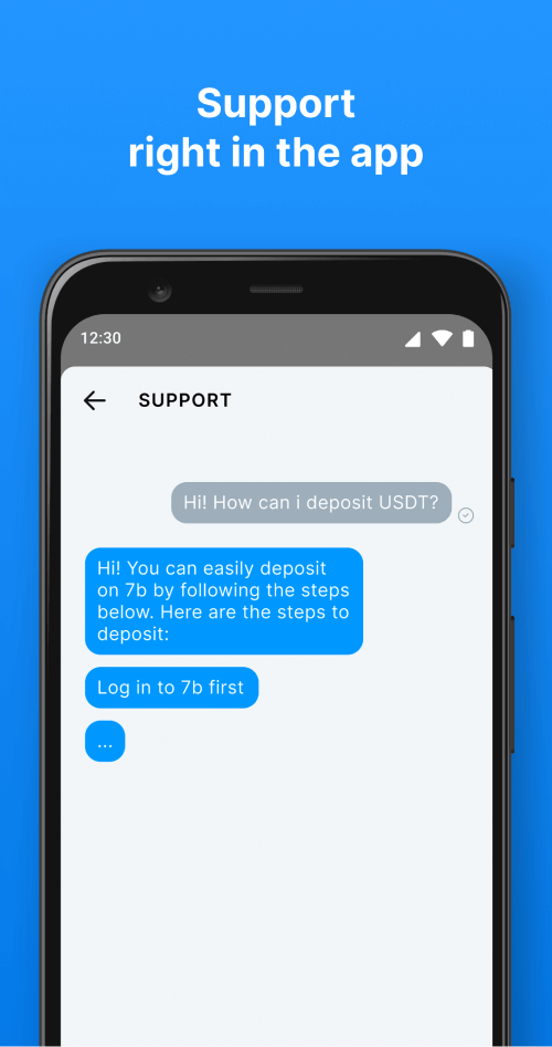 Support right in the app